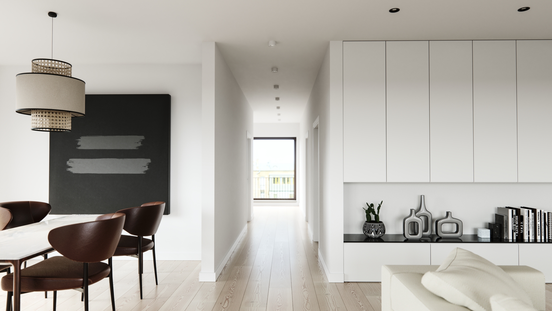 Stropní svítidla v kuchyni a na chodbě